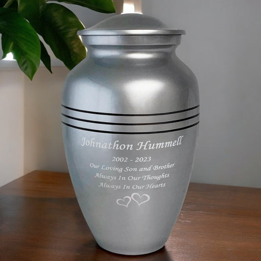 Personalized Cremation Urns for Human Ashes - 3 Banded Roman Classic