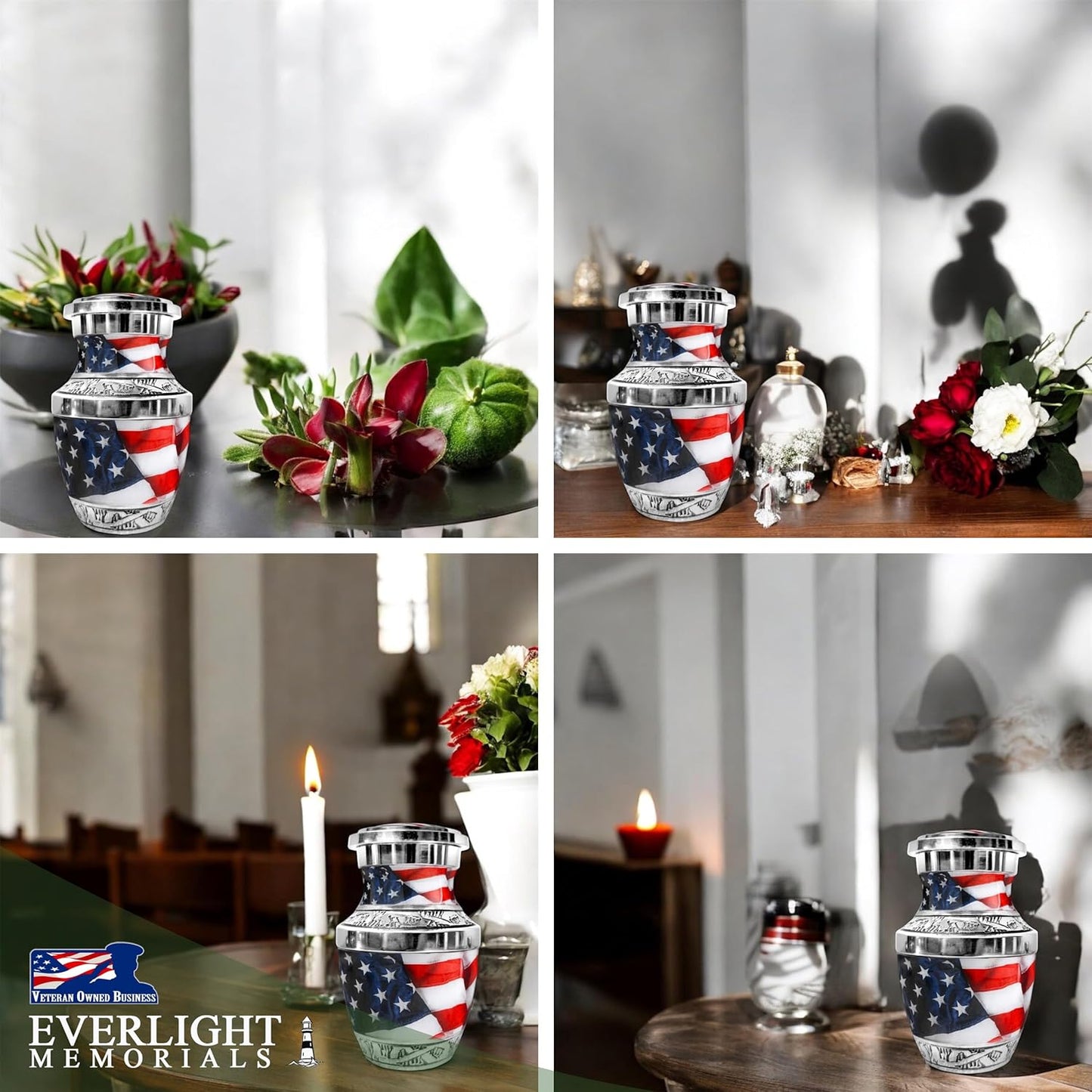 Patriotic American Eagle Small Keepsake Urn for Ashes