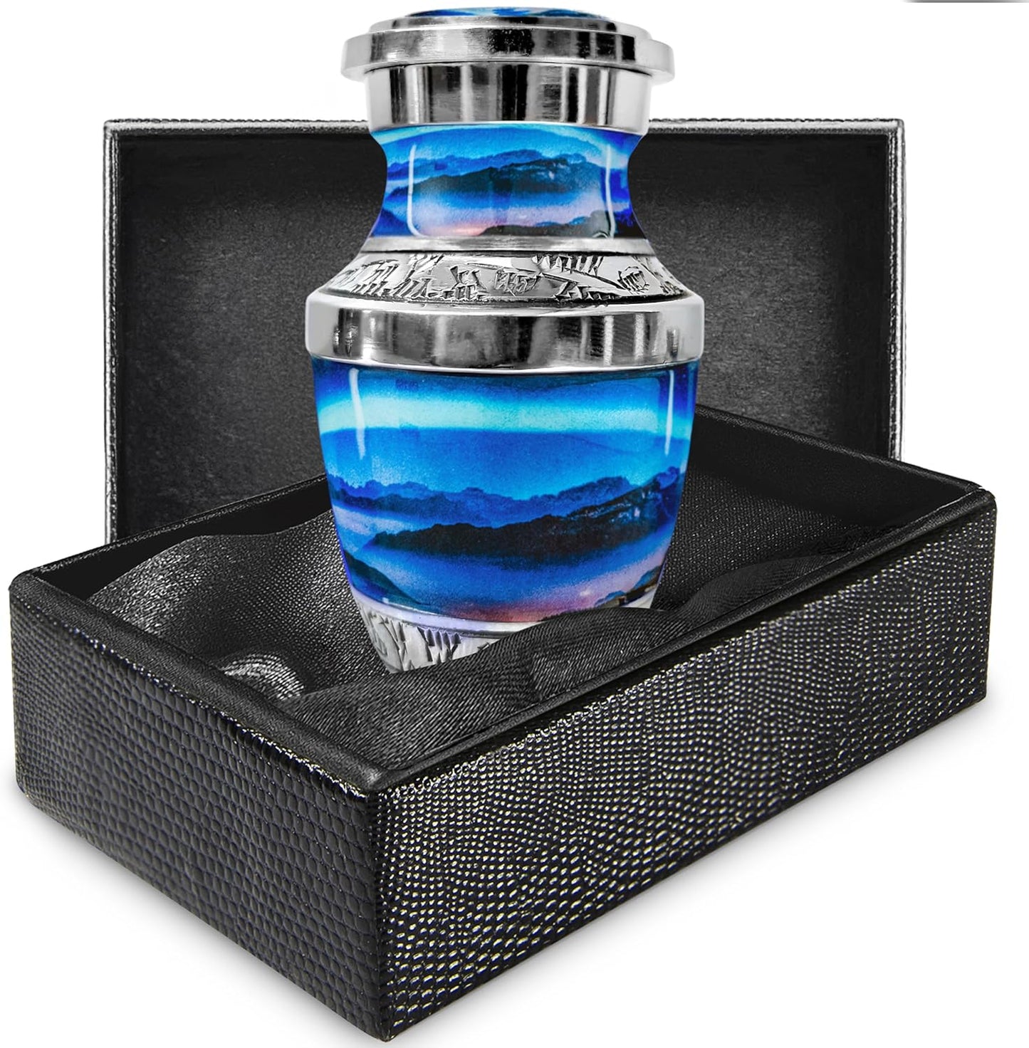 Aurora Borealis Small Keepsake Urn for Human Ashes