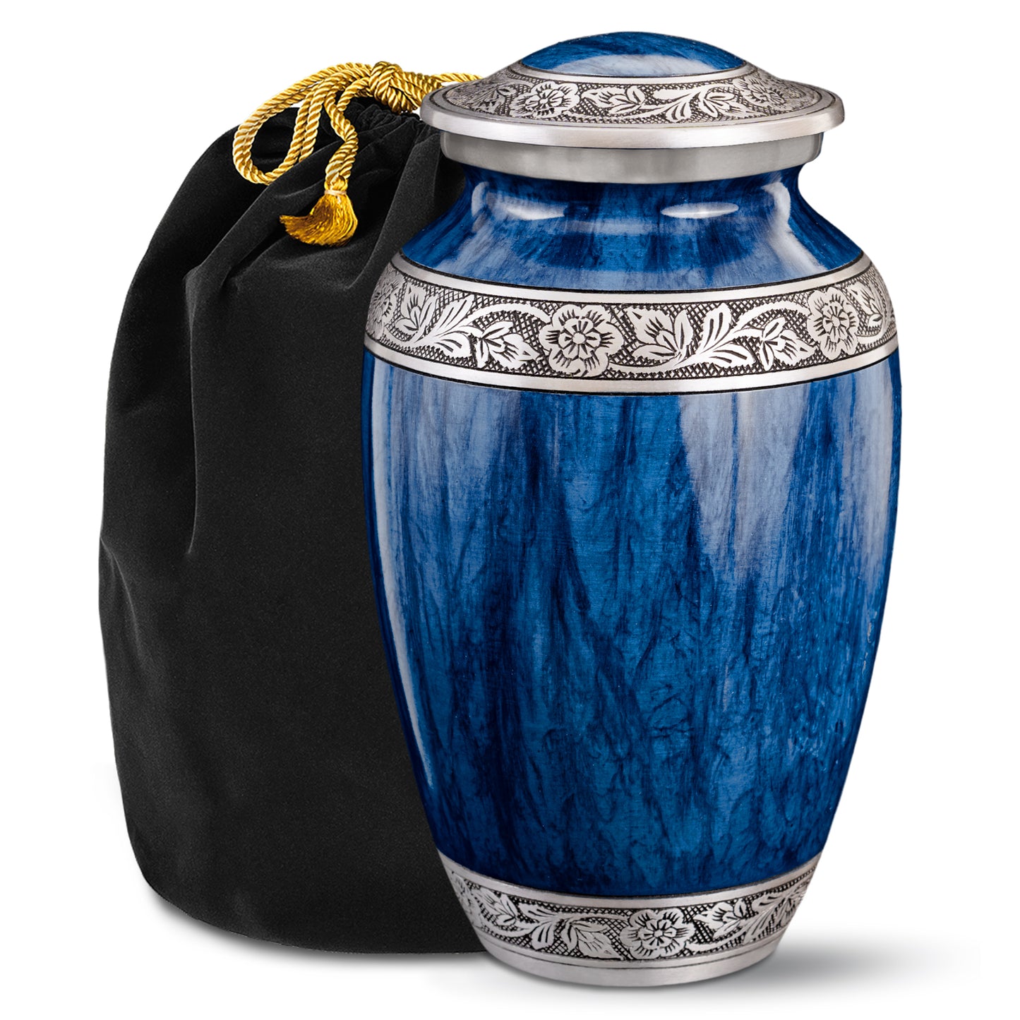 Watercolors Dark Blue Adult Urn for Ashes