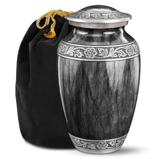 Watercolors Dark Gray Adult Urn for Ashes