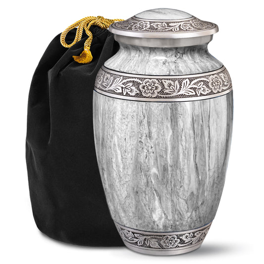 Watercolors Light Gray Adult Urn for Ashes